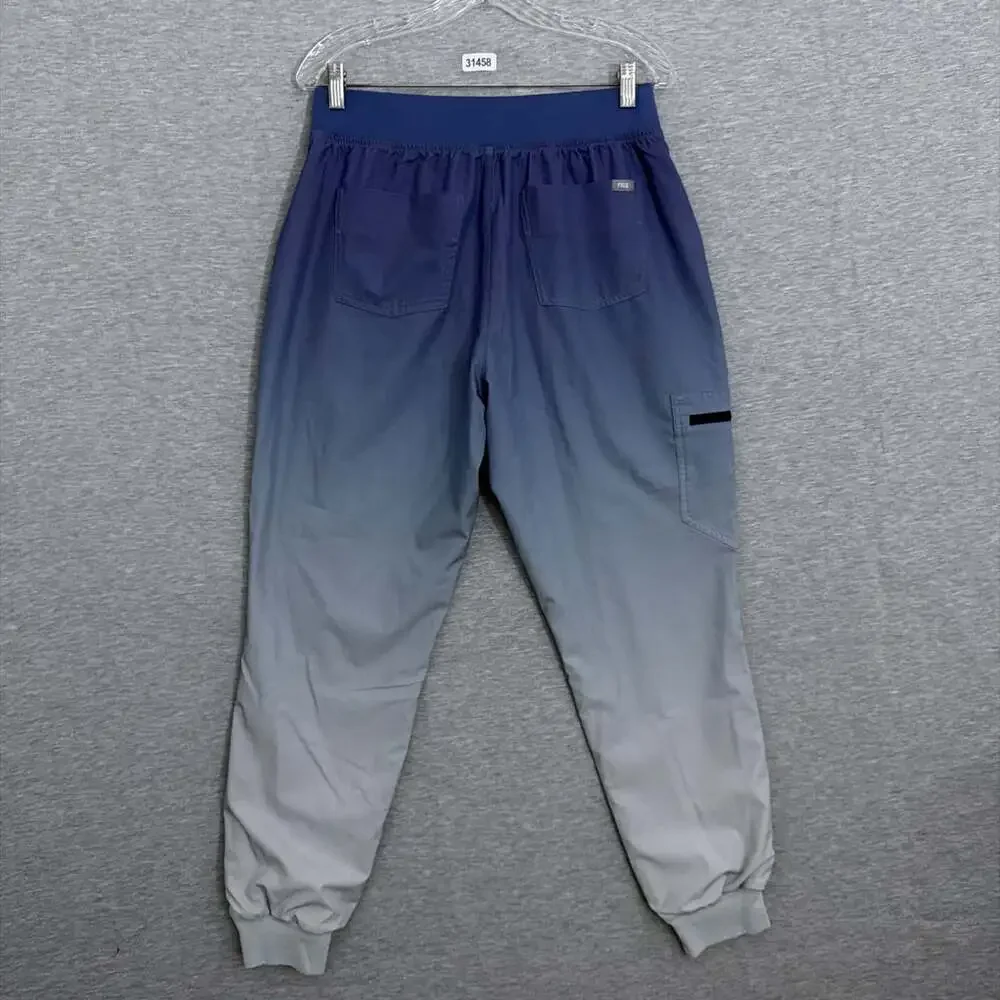 FIGS Womens Size M Blue Ombre Dip Dye Yala Zamora Jogger Scrub Pants